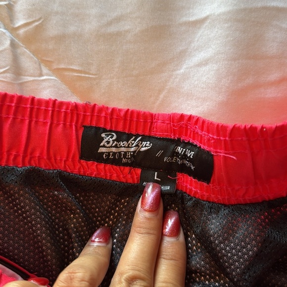 Wise Red Graphic Swim Shorts - Picture 2 of 7